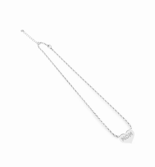 Collana Cuore MOM Brillantinato