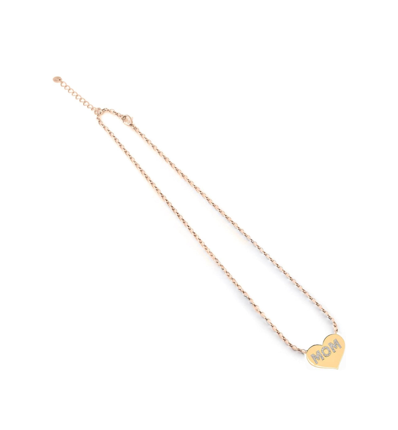Collana Cuore MOM Brillantinato