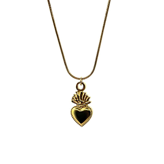 Collana cuore sacro gold