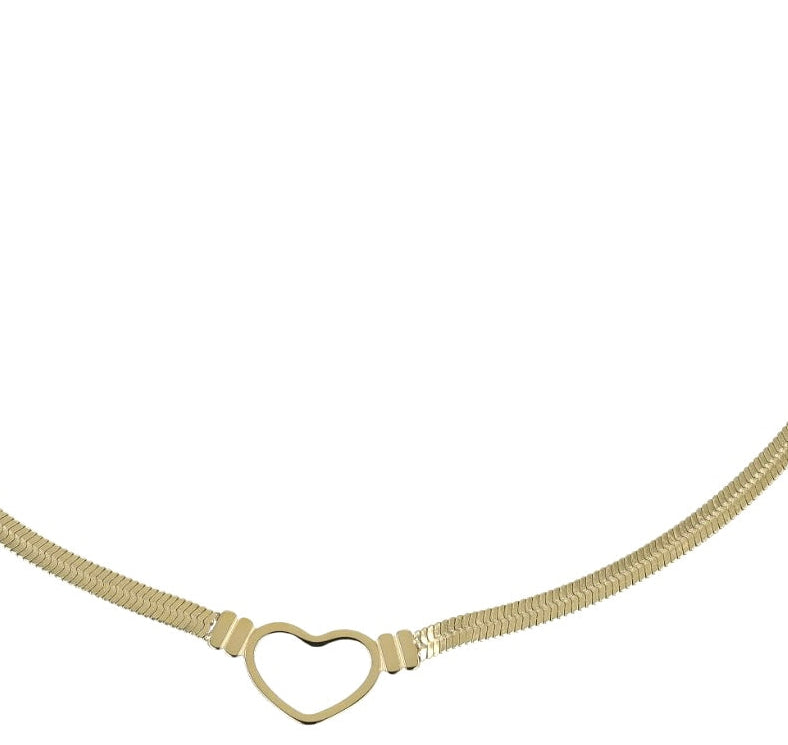 Collana snake con cuore