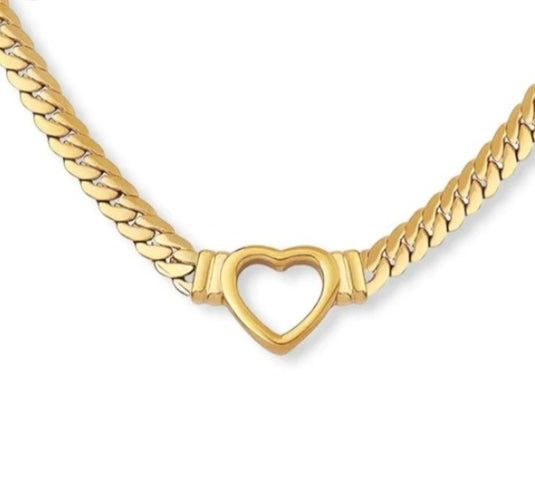 Collana catena con cuore