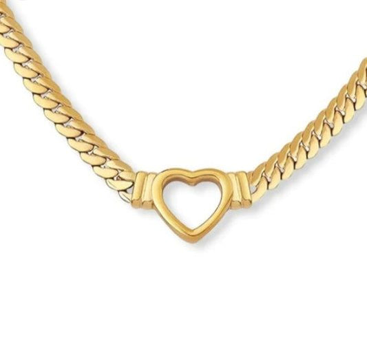 Collana catena con cuore